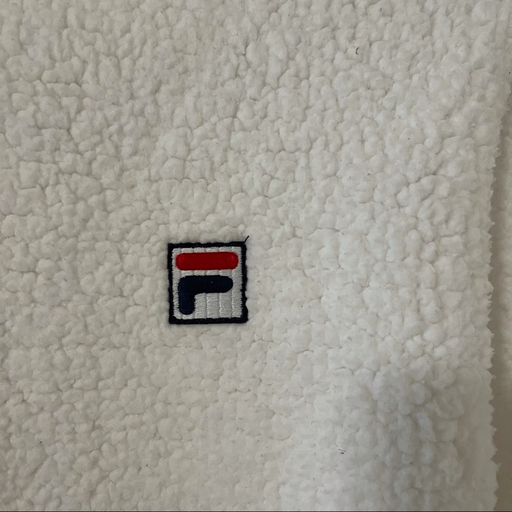 FILA White Sherpa Josephine Hoodie-Large - Picture 5 of 12